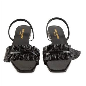 Black YSL sandals